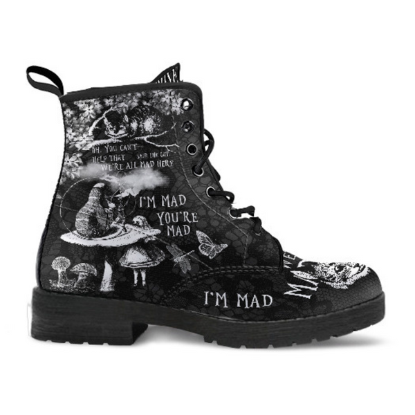 Combat Boots - Alice in Wonderland Gifts #103 Black