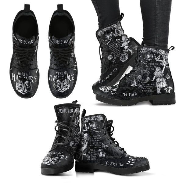 Combat Boots - Alice in Wonderland Gifts #103 Black