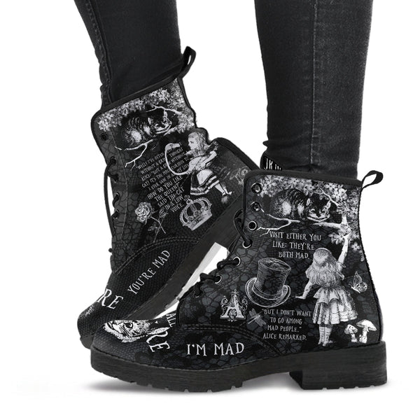 Combat Boots - Alice in Wonderland Gifts #103 Black
