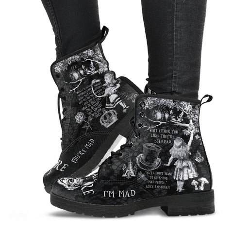 Combat Boots - Alice in Wonderland Gifts #103 Black