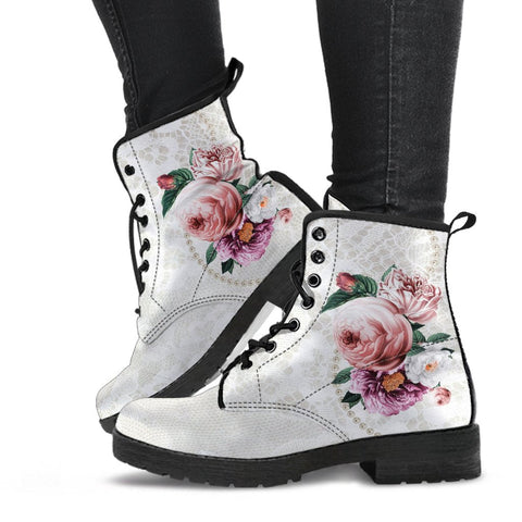 Combat Boots - Beautiful Flowers #15 | Custom Shoes