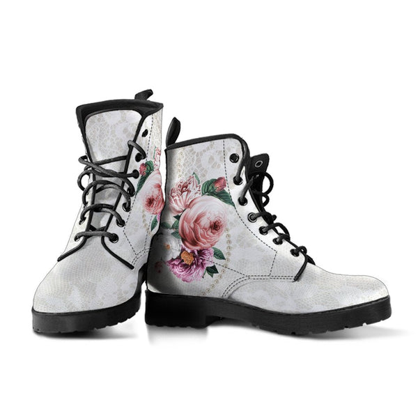 Combat Boots - Beautiful Flowers #15 | Custom Shoes