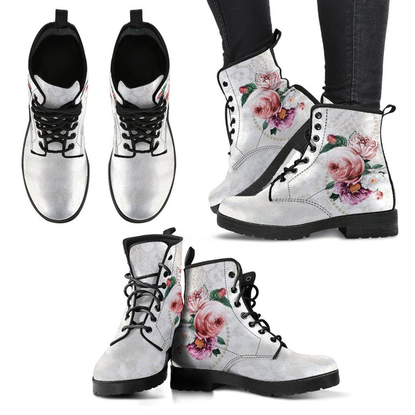 Combat Boots - Beautiful Flowers #15 | Custom Shoes