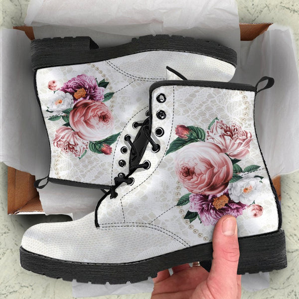 Combat Boots - Beautiful Flowers #15 | Custom Shoes