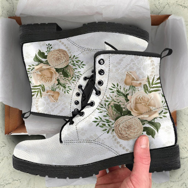 Combat Boots - Beautiful Flowers #24 | Custom Shoes