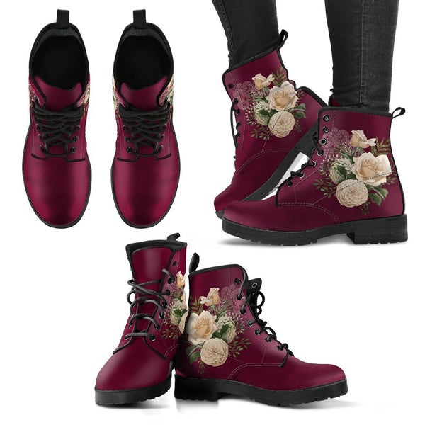 Combat Boots - Beautiful Flowers #25 | Custom Shoes