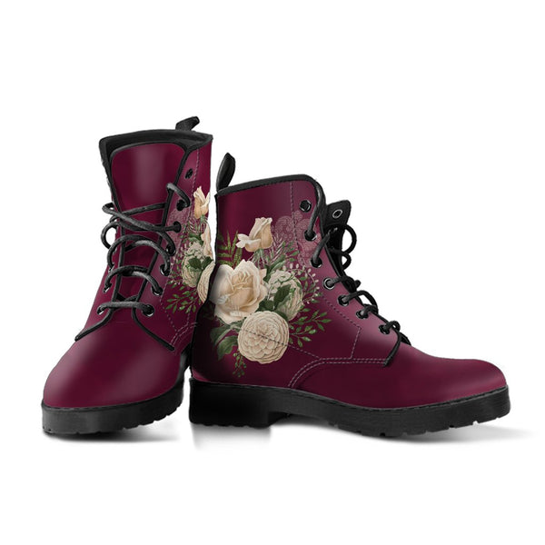 Combat Boots - Beautiful Flowers #25 | Custom Shoes