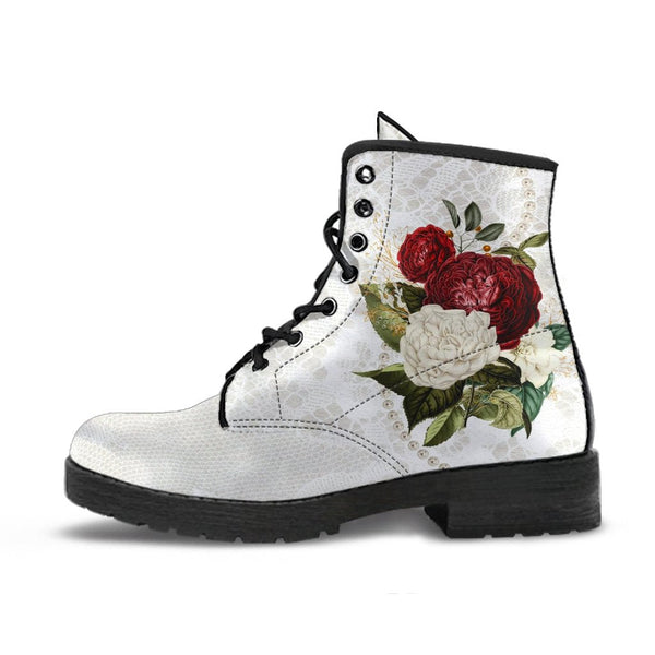 Combat Boots - Beautiful Flowers #32 | Custom Shoes