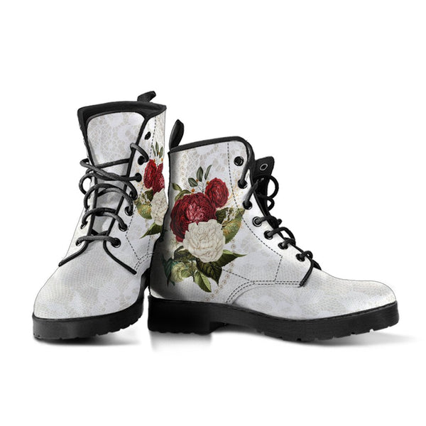 Combat Boots - Beautiful Flowers #32 | Custom Shoes