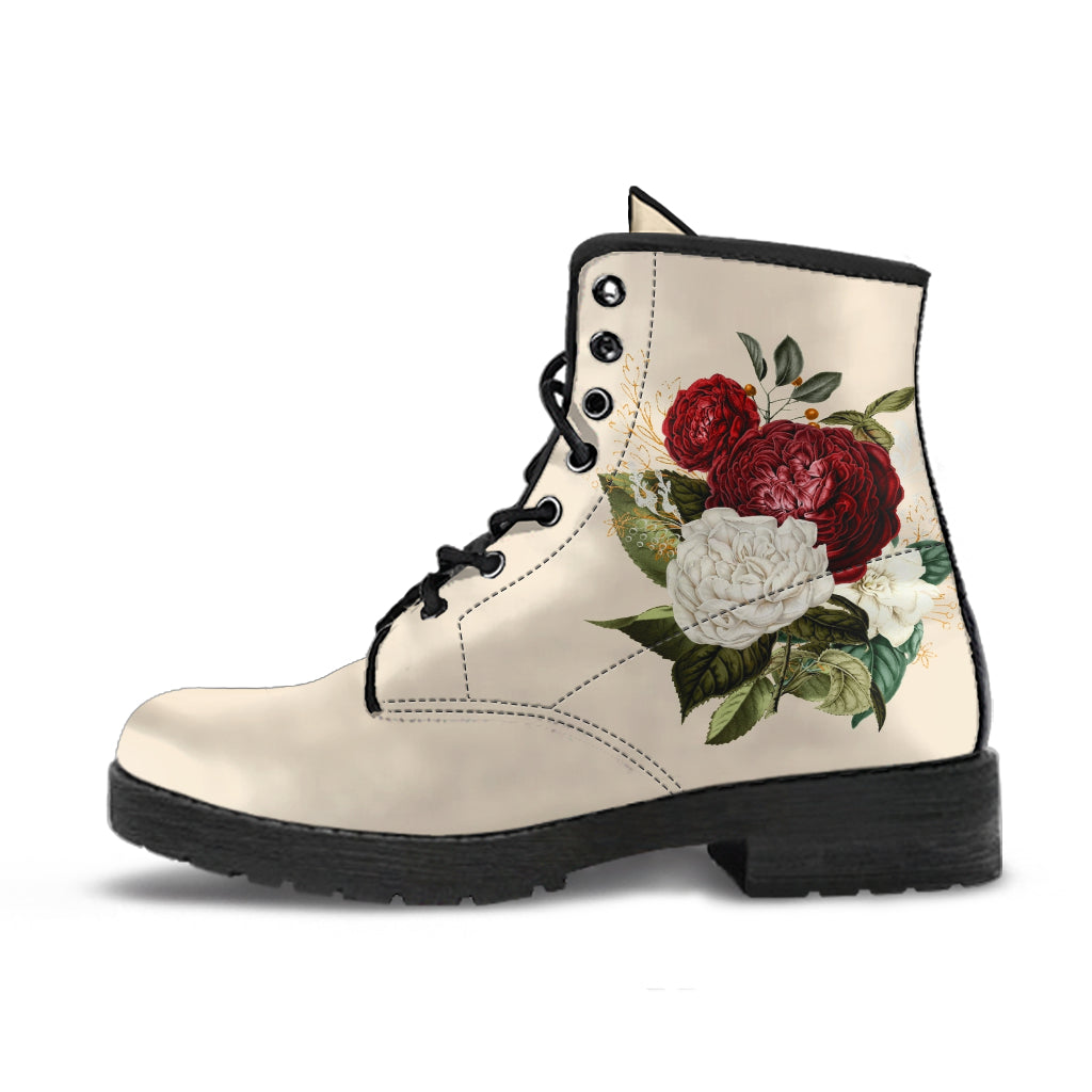 Combat Boots - Beautiful Flowers #33 | Custom Shoes