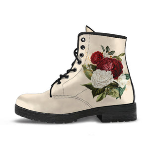 Combat Boots - Beautiful Flowers #33 | Custom Shoes