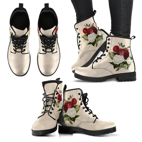 Combat Boots - Beautiful Flowers #33 | Custom Shoes