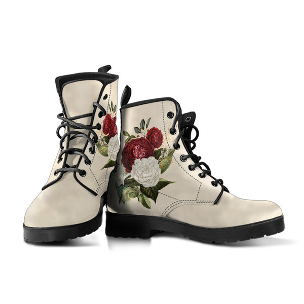 Combat Boots - Beautiful Flowers #33 | Custom Shoes