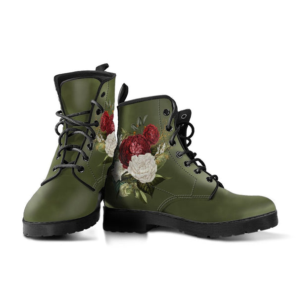 Combat Boots - Beautiful Flowers #34 | Custom Shoes