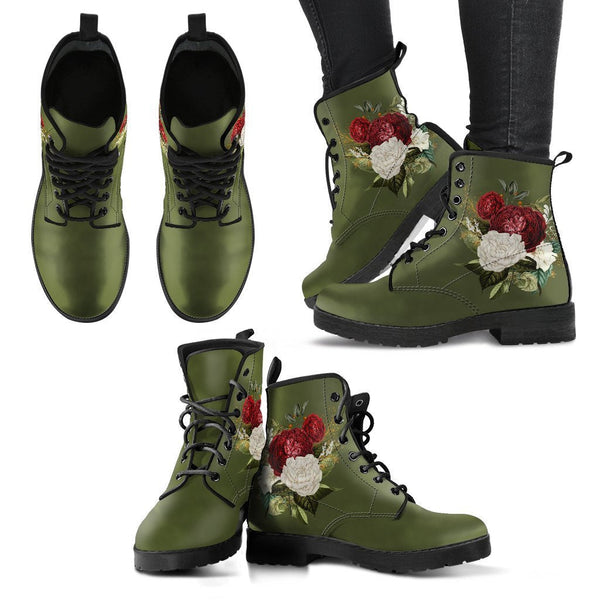 Combat Boots - Beautiful Flowers #34 | Custom Shoes