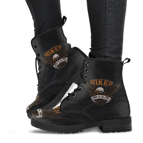 Combat Boots - Biker Boots #11 | Women’s Black Hipster