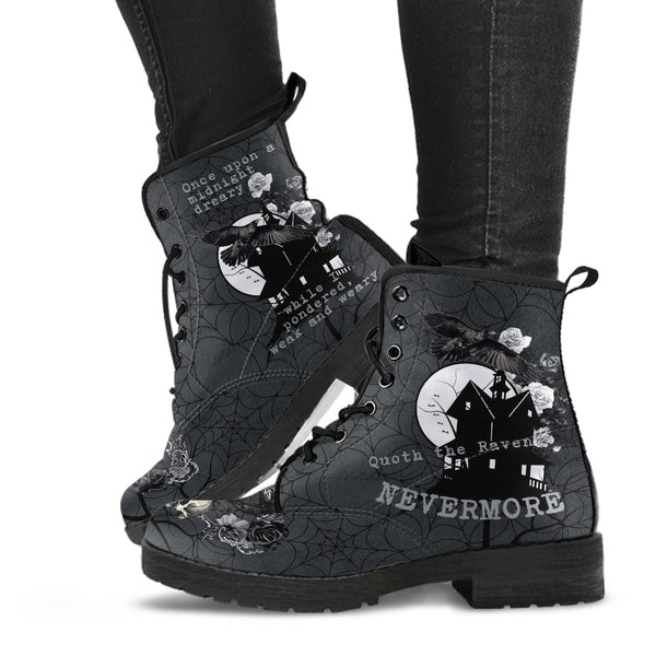 Combat Boots - Edgar Allan Poe Inspired #102 The Raven