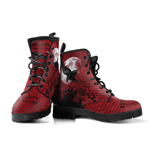 Combat Boots - Edgar Allan Poe Inspired #104 The Raven