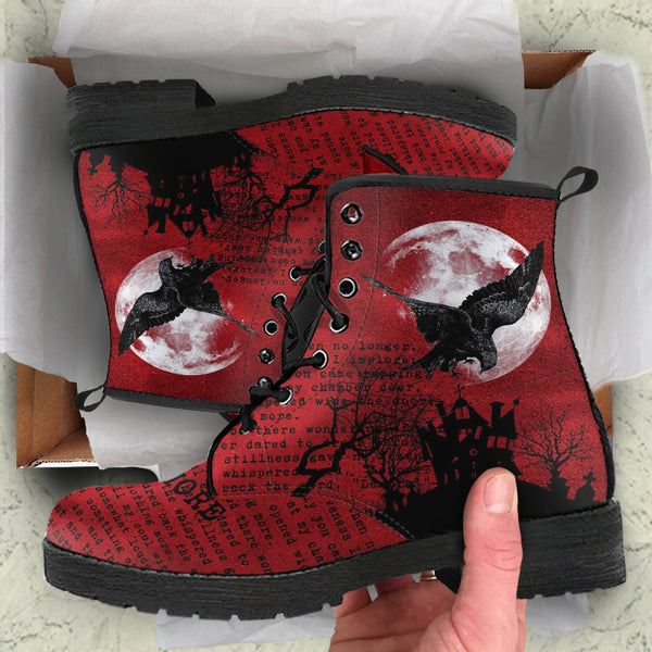 Combat Boots - Edgar Allan Poe Inspired #104 The Raven