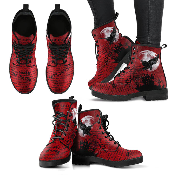 Combat Boots - Edgar Allan Poe Inspired #104 The Raven