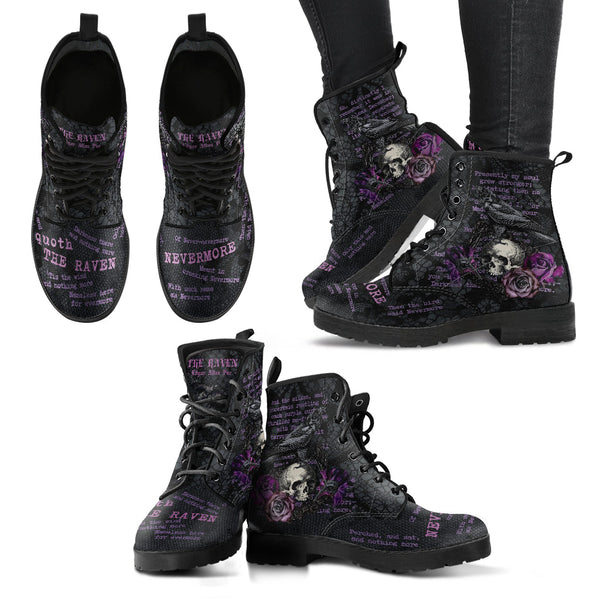 Combat Boots - Edgar Allan Poe Inspired #107 The Raven