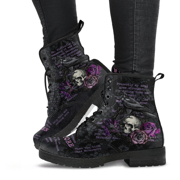 Combat Boots - Edgar Allan Poe Inspired #107 The Raven