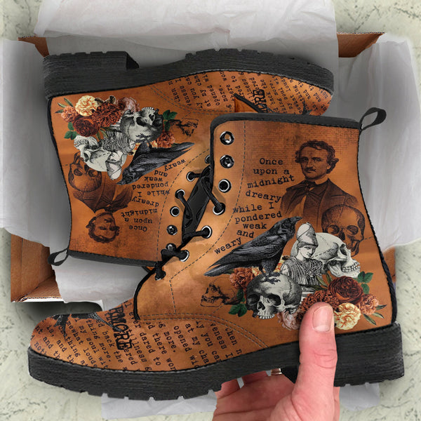 Combat Boots - Edgar Allan Poe Inspired #112 The Raven