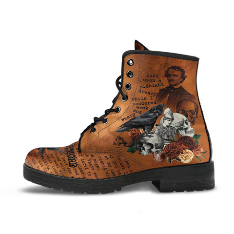 Combat Boots - Edgar Allan Poe Inspired #112 The Raven