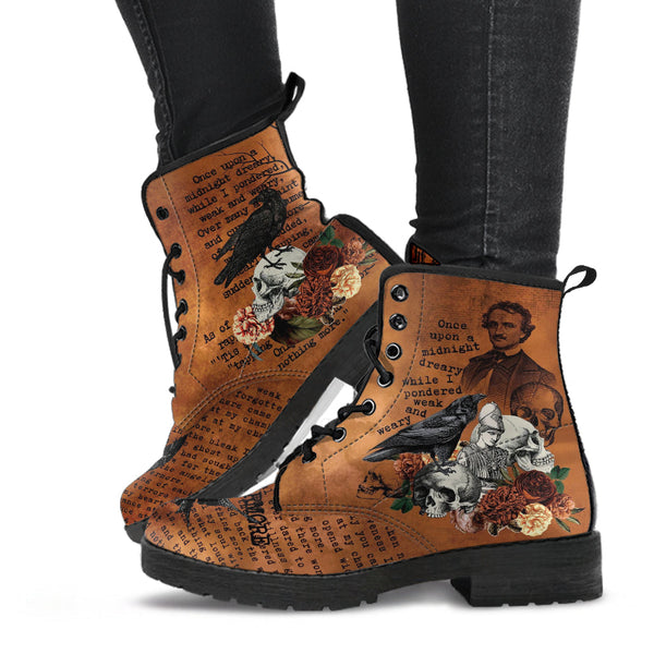 Combat Boots - Edgar Allan Poe Inspired #112 The Raven