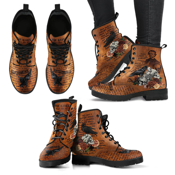 Combat Boots - Edgar Allan Poe Inspired #112 The Raven