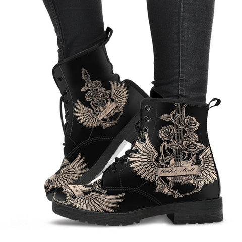 Combat Boots - Electric Guitar #28 Black | Women’s Black