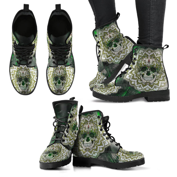 Combat Boots for Women - Skulls of Life | ACES INFINITY