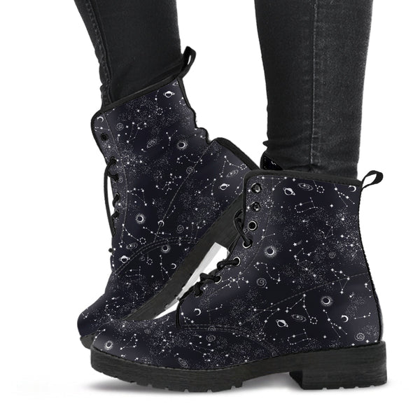 Combat Boots - Galaxy | Boho Shoes Women’s Boots Vegan