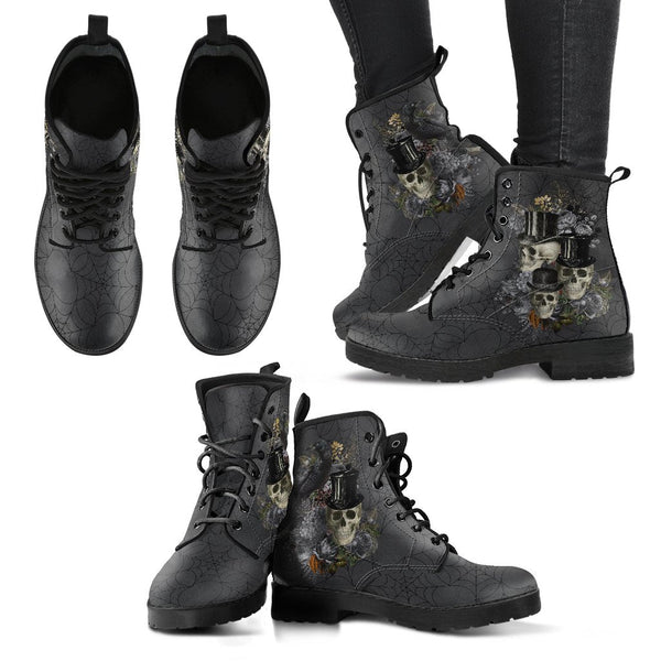 Combat Boots - Goth Shoes #11 Spiderweb Boots | Women’s