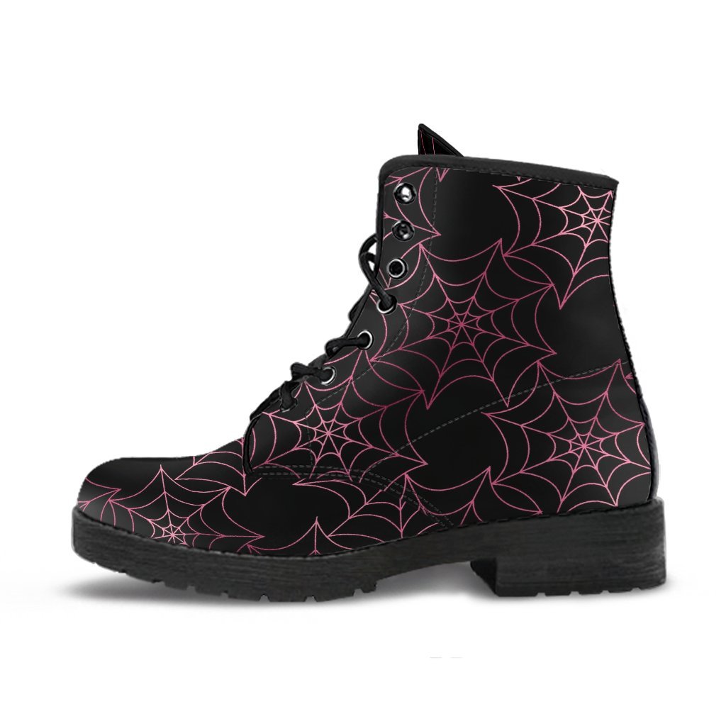 Combat Boots - Goth Shoes #71 Spiderweb Boots | Women’s