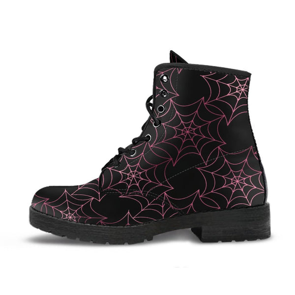 Combat Boots - Goth Shoes #71 Spiderweb Boots | Women’s
