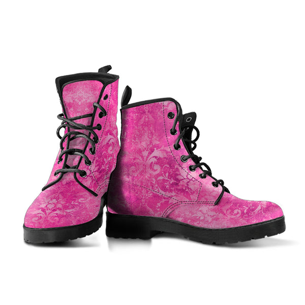 Combat Boots - Grunge Hot Pink #101 | Unisex Adult Shoes