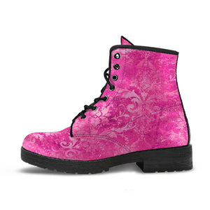 Combat Boots - Grunge Hot Pink #101 | Unisex Adult Shoes