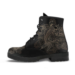 Combat Boots - Koi | Women’s Black Hipster Boots Vegan