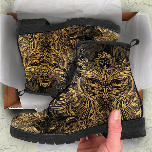 Combat Boots - Masquerade Mask | Vegan Leather Lace Up