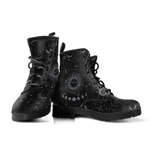 Combat Boots - The Sun (Black) | Women’s Boots Vegan