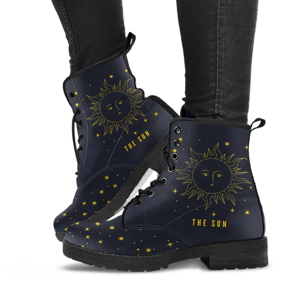 Combat Boots - The Sun | Vegan Leather Lace Up Boots Women