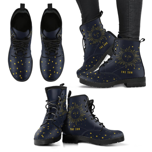 Combat Boots - The Sun | Vegan Leather Lace Up Boots Women