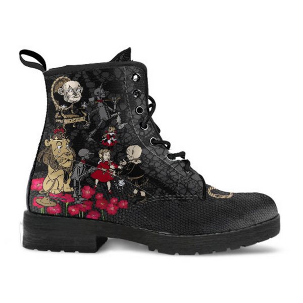 Combat Boots - The Wizard of Oz Gifts #101 Black Lace Print