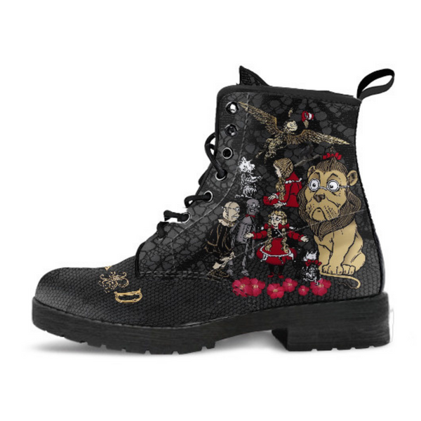 Combat Boots - The Wizard of Oz Gifts #101 Black Lace Print