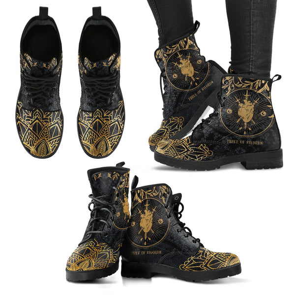 Combat Boots - Three of Swords #101 | Tarot Art Unisex