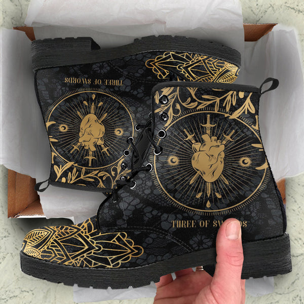 Combat Boots - Three of Swords #101 | Tarot Art Unisex