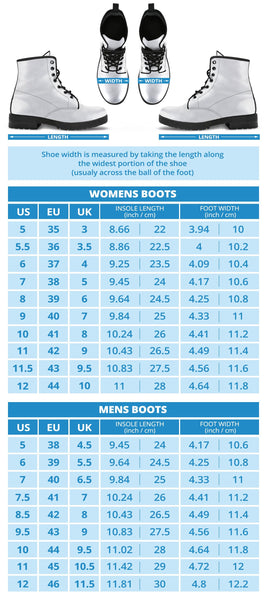 Combat Boots - Three of Swords | Tarot Art Vegan Leather
