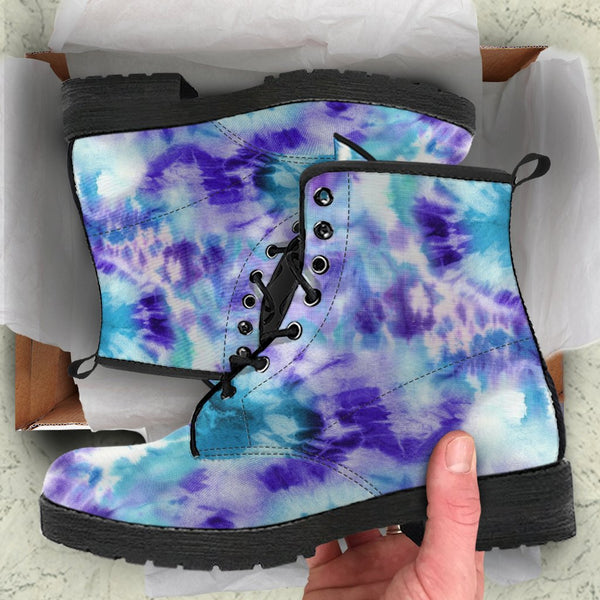 Combat Boots - Tie Dye Design #102 | Custom Shoes Vegan