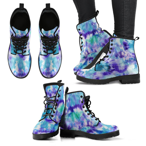 Combat Boots - Tie Dye Design #102 | Custom Shoes Vegan